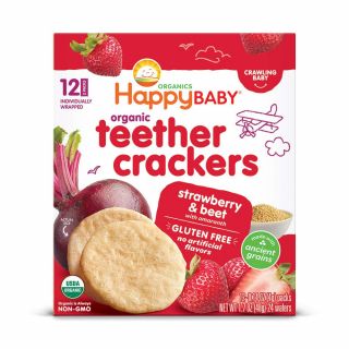 Happy Organic Teethers Cracker Strawberry Beet with Amaranth 48g