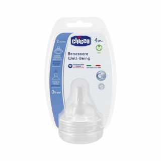 Chicco Micro Nipple 2pack 4+month 