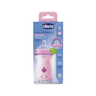 Chicco Natural Feeling 330ml Pink 