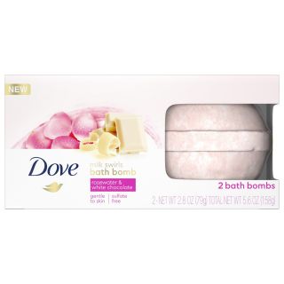 Dove Milk Swirls Baths Bomb Rose & White Chocolate  2-net 158g