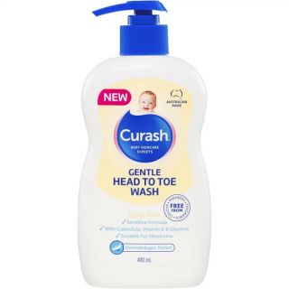  Curash gentle head to toe wash 400ml