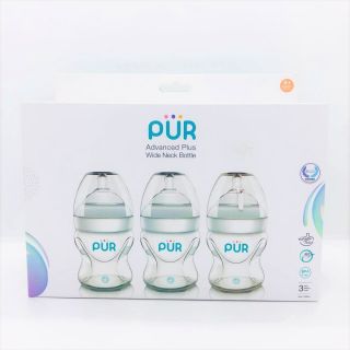 PUR Advanced Plus Wide Neck Bottle 3Pack BPA Free0-3Month 5oz/150ml (9815)