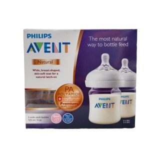 Avent Natural Premium 2Pack 0+Month 4oz/125ml (White) SCF472/27