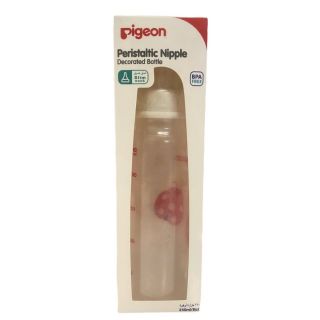 Pigeon Peristatic Nipple Decorated Bottle 240ml (4-5Months) 8oz (018906)