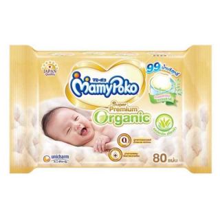 mamypoko wipes supper premium organic 80pcs