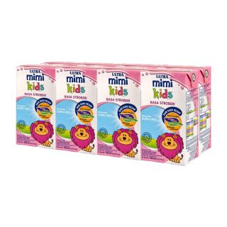 ULTRA mimi Kids UHT Strawberry 125ml. Pack 8